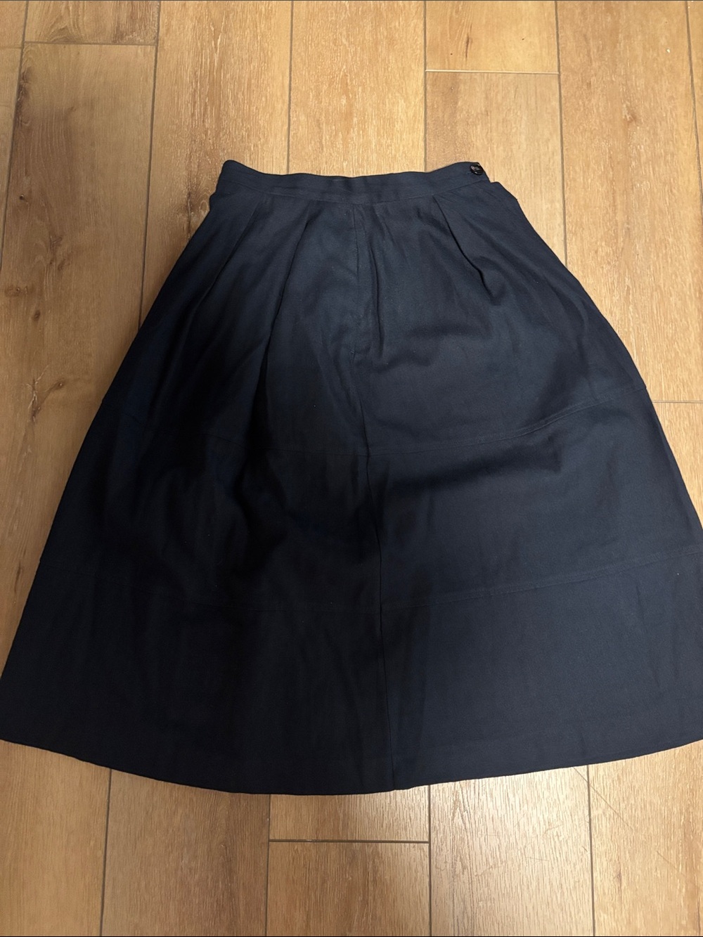 Women's Navy A-Line Midi Skirt